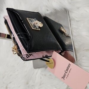 🖤🔹️Juicy Couture 🔹️rolling On Black Pull Out Card Case Wallet
